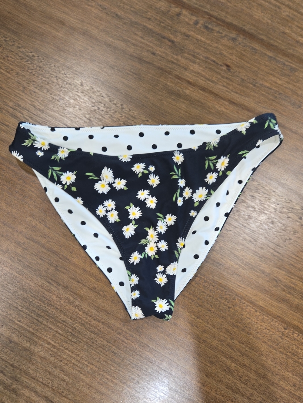Reversible Daisy & Polka Dot Bikini Bottom